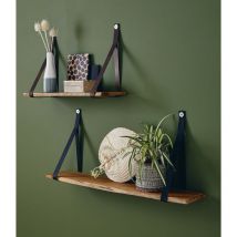 Tablette Deco 600 - Tablette teck massif huilée 18x15 à 20x600 mm Bois massif de plantation, labellisé FSC100%