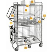 TABLETTE FIXE pour Chariot de préparation de commandes modulable