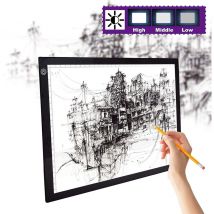 Skecten - Tablette Lumineuse A3 avec Luminosité Réglable Précise led Pad Ultre-Mince avec Cable usb Planche à Dessin