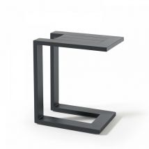 Oviala - Tablette pour bain de soleil en aluminium gris