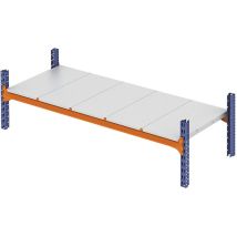 Kaiserkraft – Rayonnage Orange Rouge RAL 2001 – Largeur 1400 mm, Hauteur 56 mm, Profondeur 800 mm, Charge maximale élevée