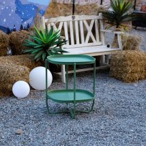 [en.casa] - Tabletttisch Sandefjord Stahl 57,5x46x46 Cm Grün