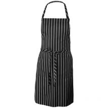 Tablier à rayures, tablier de travail, tablier de cuisine, tablier d'hôtel, tablier de mode (rayures noires et blanches)
