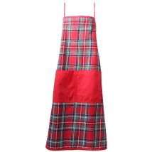 Tablier bavette 80x85 cm coton rouge