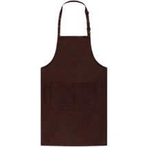 Tablier de chef de couleur unie imperméable en polyester et coton à suspendre au cou pour restaurant