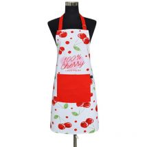 Tablier de cuisine 60x75 Cerise blanc rouge cerises coton I 23