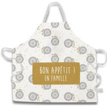 Tablier de cuisine coton blanc 70x70cm