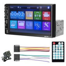 Lifcausal Autoradio 1 din avec Écran Tactile lcd 7' Bluetooth, Lecteur MP5, Radio fm, Compatible tf/usb/aux-in, Liaison Téléphonique, Appel Mains