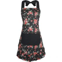 Tablier de cuisine mignon pour femme, tablier de cuisine en coton avec poches, parfait pour les femmes et les filles