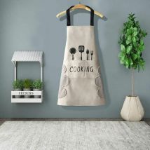 Tablier de cuisine pour femme avec poches pour essuyer les mains, grande poche, essuyage à la main, imperméable pour la cuisson au four - Ahlsen