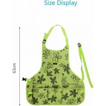 Tablier de Jardinage Femme avec Outils(Gants), Tablier de Jardin en Tissu Oxford 600D Tablier de Jardinage avec 14 Poches étanche pour Peintre Chef