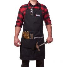 Tablier de Travail Durable, Hommes Outil Tablier de Cuisine Sangle Ajustable Toile avec 4 Poches, Tablier d'Atelier de Menuiserie pour Barbeque Baker