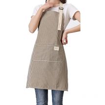 Tablier en coton pour homme et femme, avec tour de cou réglable, parfait pour la cuisine