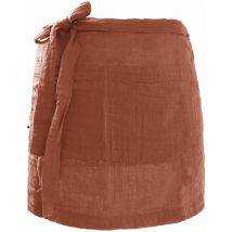 Tablier serveur Gaze de coton 45x80 gaia coloris Rouge Terracotta