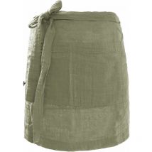 Tablier serveur Gaze de coton 45x80 cm gaia coloris Vert Romarin