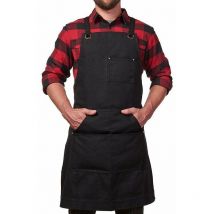Tablier homme professionnel en cuir soudé,avec 5 poches. Tablier de soudage durable avec protection ignifuge et forgeron
