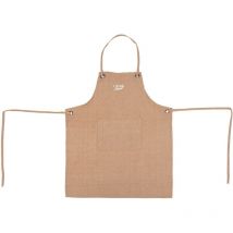 Tablier en coton avec broderie Terracotta 60x80 cm