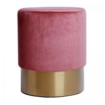 Tabouret Semi Artisanal En Bois Zabe 35x35 Vieux Rose