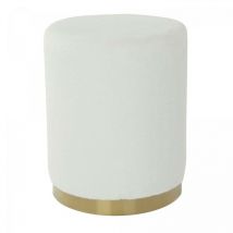 Tabouret zafe 36x36 cm blanc