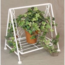 Tabouret à fleurs Balançoire 'Romance' Blanc 2073 Porte-fleurs 30 cm Poupée Décoration