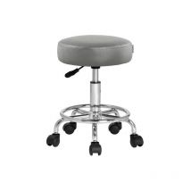 Casaria - Tabouret de bureau tabouret à roulettes - Hauteur Réglable - Rotation à 360° - Gris