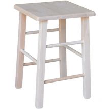 Okaffarefatto - Tabouret avec assise carrée pleine hauteur 47 cm non fini à peindre