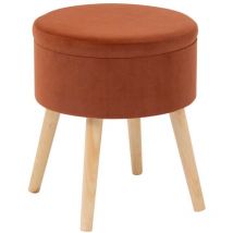 Tabouret coffre en velours