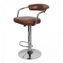 OKO - Tabouret de bar semi artisanal lot de 2 ili 52x53 café