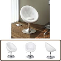 Tabouret de bar Blanc Similicuir - Chaise De Bar - Tabouret De Bar - Chaise Chesterfield - Chaise Moderne - Chaise Confortable