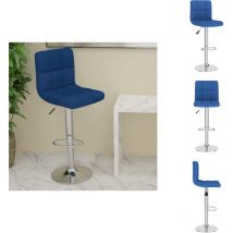 Tabouret de bar Bleu Tissu - Tabouret De Bar - Tabourets De Bar - Chaise De Comptoir - Chaises De Comptoir