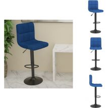 Tabouret de bar Bleu Tissu - Tabouret De Bar - Tabourets De Bar - Chaise De Comptoir - Chaises De Comptoir