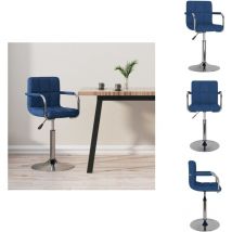 Tabouret de bar Bleu Tissu - Tabouret De Bar - Tabourets De Bar - Chaise De Comptoir - Chaises De Comptoir