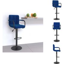 Tabouret de bar Bleu Tissu - Tabouret De Bar - Tabourets De Bar - Chaise De Comptoir - Chaises De Comptoir