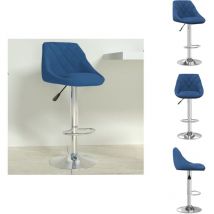 Tabouret de bar Bleu Velours - Tabouret De Bar - Tabourets De Bar - Chaise De Comptoir - Chaises De Comptoir