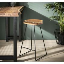 Pier Import - Tabouret de bar bois massif métal melbourne