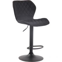 Tabouret de bar Cork en tissu Noir Noir