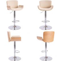 Vidaxl - Tabouret de bar Crème Similicuir - Chaise De Bar - Tabouret De Comptoir - Chaise Contemporaine - Chaise Moderne - Chaise En Cuir Synthétique