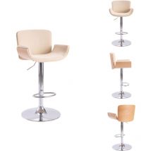 Tabouret de bar Crème Similicuir - Chaise De Bar - Tabouret De Comptoir - Chaise Contemporaine - Chaise Moderne - Chaise En Cuir Synthétique