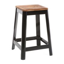 Miliboo - Tabouret de bar industriel noir 65 cm nick