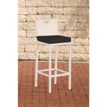 CLP - Tabouret de bar d'extérieur Mari Anthracite Blanc