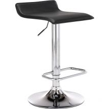 CLP - Tabouret de bar Dyn en similicuir avec pied en métal Noir