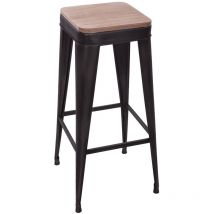 Tabouret de bar en métal Joris - H. 80 cm