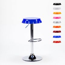 Tabouret haut bar et cuisine industriel capsule design moderne Dallas - Bleu
