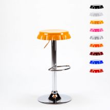 Tabouret haut bar et cuisine industriel capsule design moderne Dallas - Jaune