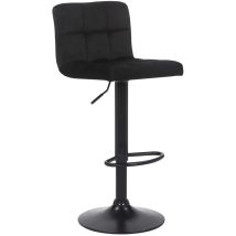 Tabouret d'image noir opeco avec repose de pied de siège en velours différentes couleurs colore : noir