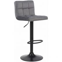 Tabouret de bar Feni en velours Gris