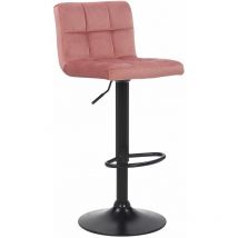 Tabouret de bar Feni en velours Rose