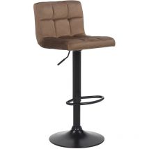 Tabouret de bar Feni en velours Marron