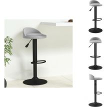 Tabouret de bar Gris clair Velours - Tabouret De Bar - Tabouret De Comptoir - Chaise De Bar - Fauteuil De Bar - Meuble Bar