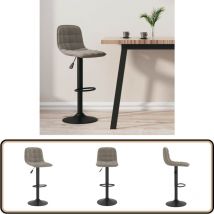 Vidaxl - Tabouret de bar Gris clair Velours - Tabouret De Bar - Tabouret De Comptoir - Chaise De Bar - Fauteuil De Bar - Siège Pivotant